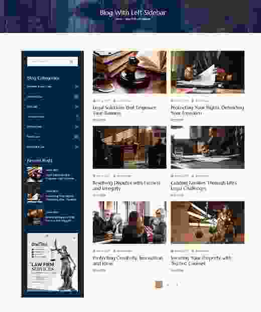 Blog With Left Sidebar
