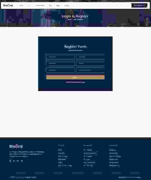 Login & Register-page